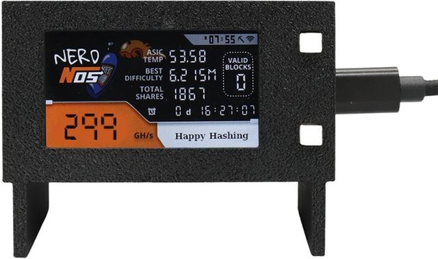 Nerdnos Nerdminer 3 Bitcoin Solo Miner mit WLAN-Verbindung, 300GH/S ASIC Miner, Schwarz, US-Stecker - Bild 1