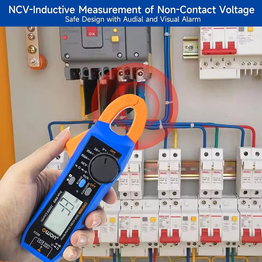 OWON CM2100/B Smart Mini Clamp Meter in Blau mit AC/DC-Strom und Spannung, automatischer Bereichswahl sowie Bluetooth-Datenaufzeichnung - Bild 3