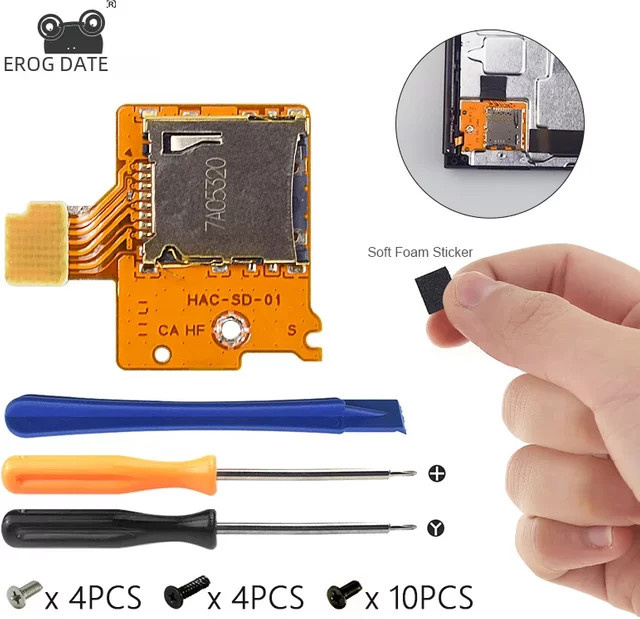 DATA FROG Micro SD TF Kartenleser Slot Socket Connector Board Ersatzteil für Nintendo Switch Reparatur Zubehör - Bild 1