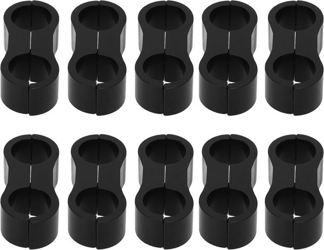 10er Set Schlauchtrennerklemmen aus Aluminiumlegierung in Schwarz von TOMTOP JMS für Kraftstoffleitungen und Heizölbremsleitungen - Bild 1