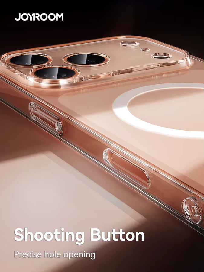 Joyroom Magnetische Schutzhülle für iPhone 17 Pro Max, Transparente Anti-Gelb Hülle mit Unterstützung für kabelloses Laden - Bild 5