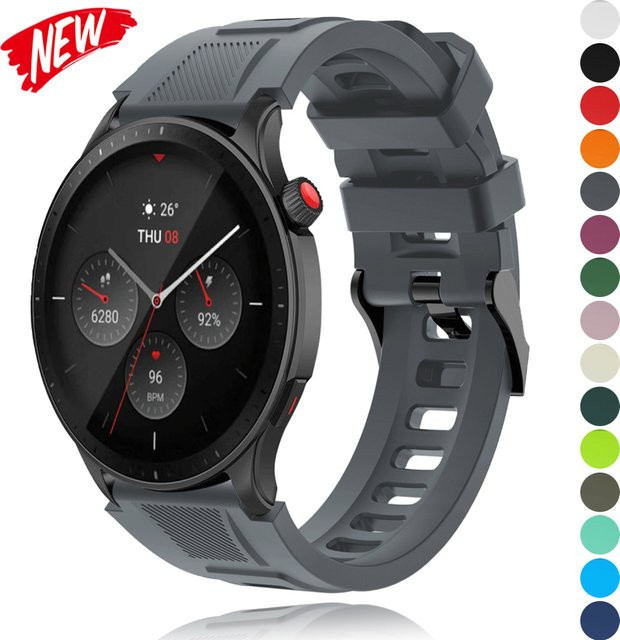 CAOWTAN Uhrenarmband Silikon, Schwarz, Unisex - Bild 1