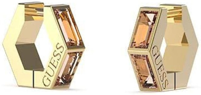 Guess Ohrstecker Edelstahl, Gold, Kristall, Damen - Bild 1