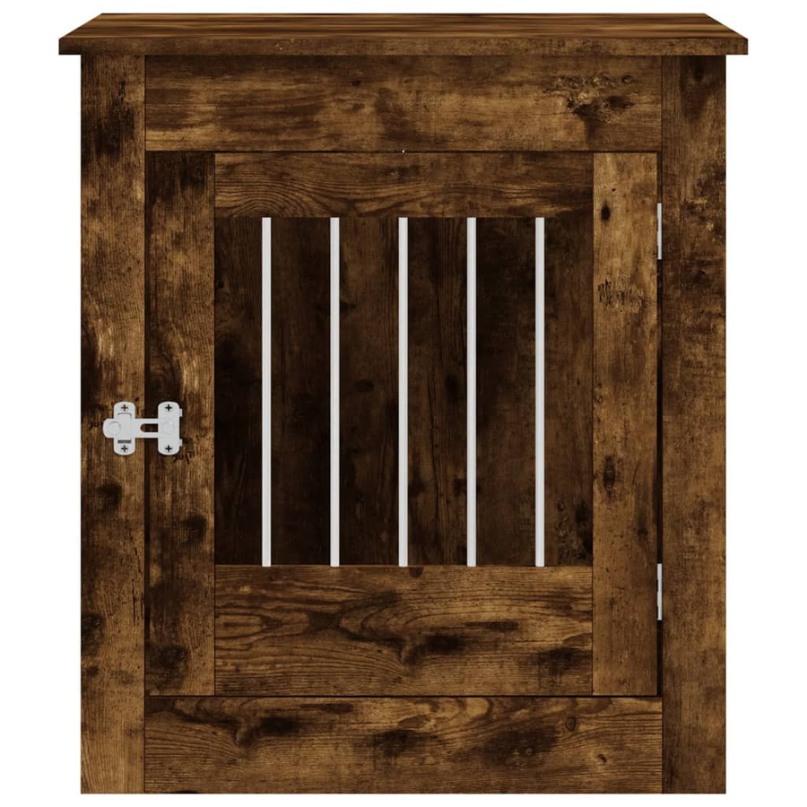 Vidaxl Hundezwinger aus Holz und Metall in Geräucherte Eiche, Braun, B/T/H: 64,5 x 80 x 71 cm - Bild 5