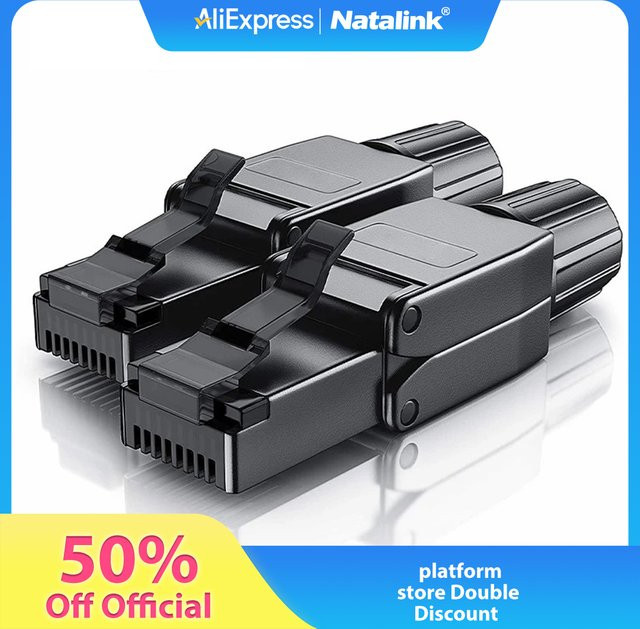 Natalink RJ45-Modularstecker für Cat8 Cat7 Cat6a Ethernet-Anschlüsse, abgeschirmte LAN-Stecker, 1 Stück - Bild 1