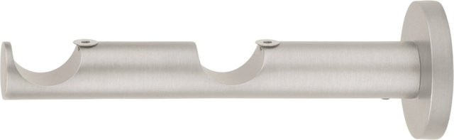 Mydeco Gardinenstangen-Halterung 2-läufig Function in Edelstahl-Optik, Silber, Durchmesser: 2,5 cm - Bild 1