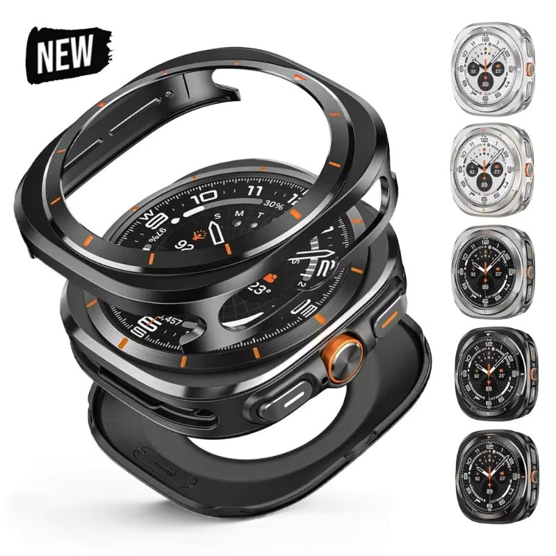 JBAILI Schutzhülle Aluminiumlegierung, Samsung Galaxy Watch Ultra, 47 mm, Hellgrau - Bild 2