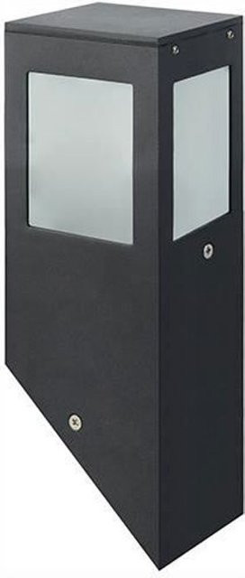 Flambeau Kavak SQ-1 Wandleuchte Schwarz aus Aluminium und Glas mit E27 Fassung - Bild 1