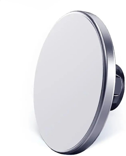 VIKEFON Magnetischer Aluminium Telefonhalter mit Magnetfuß für MagSafe iPhone 12 bis 16, Farbe: Silber/Weiß - Bild 1