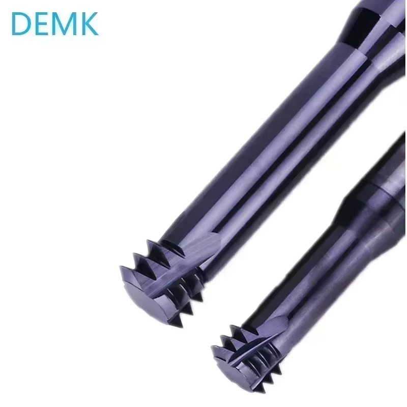 XCMY Hartmetall-Gewindefräser mit drei Zähnen für die CNC-Bearbeitung, M1-M30, Schwarz - Bild 3