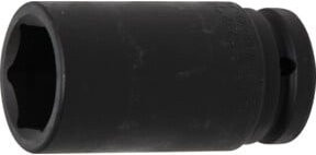 BGS Kraft-Steckschlüssel-Einsatz Sechskant tief 5732 mit 20 mm 3/4 Zoll Antrieb und 32 mm Schlüsselweite aus Edelstahl in Schwarz - Bild 1