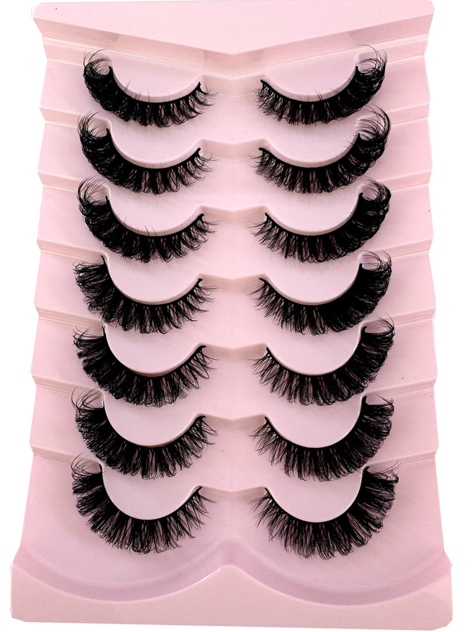 Ams Künstliche Wimpern, DD-gebogen, 3D, Schwarz, Unisex - Bild 2