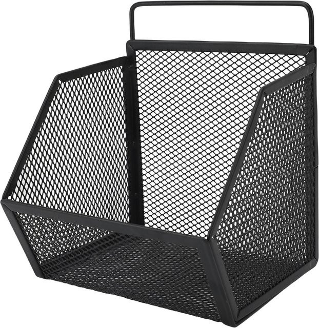 Hängender Drahtkorb aus Metall von Shoemst in Schwarz, B/T/H: 13,2 x 10 x 15 cm - Bild 1
