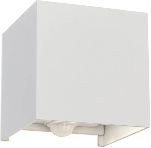 Orion Leuchten LED Außen Wandleuchte Weiß mit Bewegungssensor, Up-Down Licht, 700lm, 3000K, B/H: 10 x 10 cm - Bild 1