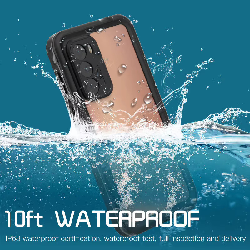 Wasserdichte Schutzhülle IP68 für Huawei P40, P30 Pro und P20 Lite in Schwarz für Outdoor-Sport, Schwimmen und Tauchen - Bild 2