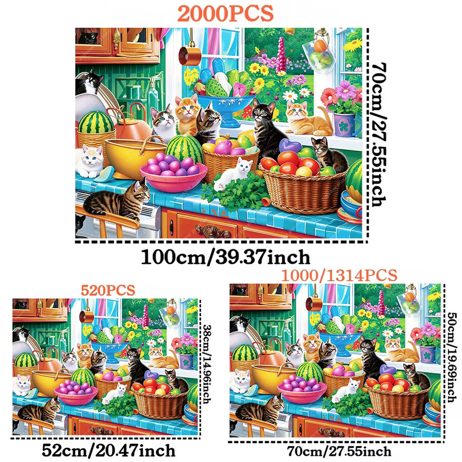 AZNM Puzzle, Katzen- und Küchenszene, Bunt / Mehrfarbig - Bild 2