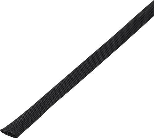TRU COMPONENTS Geflechtschlauch CBBOX2534-BK aus PET in Schwarz, Durchmesser: 25 bis 34 mm, Länge: 5 m - Bild 1