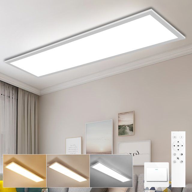 Oraymin LED-Deckenleuchte dimmbar mit Fernbedienung, B/H: 100 x 25 cm, 30 W, 3300 lm, integrierte LED für Wohnzimmer und Schlafzimmer - Bild 1