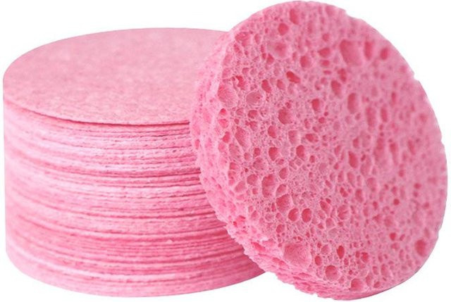 SZwatch Komprimierter Gesichtsschwamm zur Reinigung und Make-up-Entfernung, 50 Stück, Pink, Unisex - Bild 1