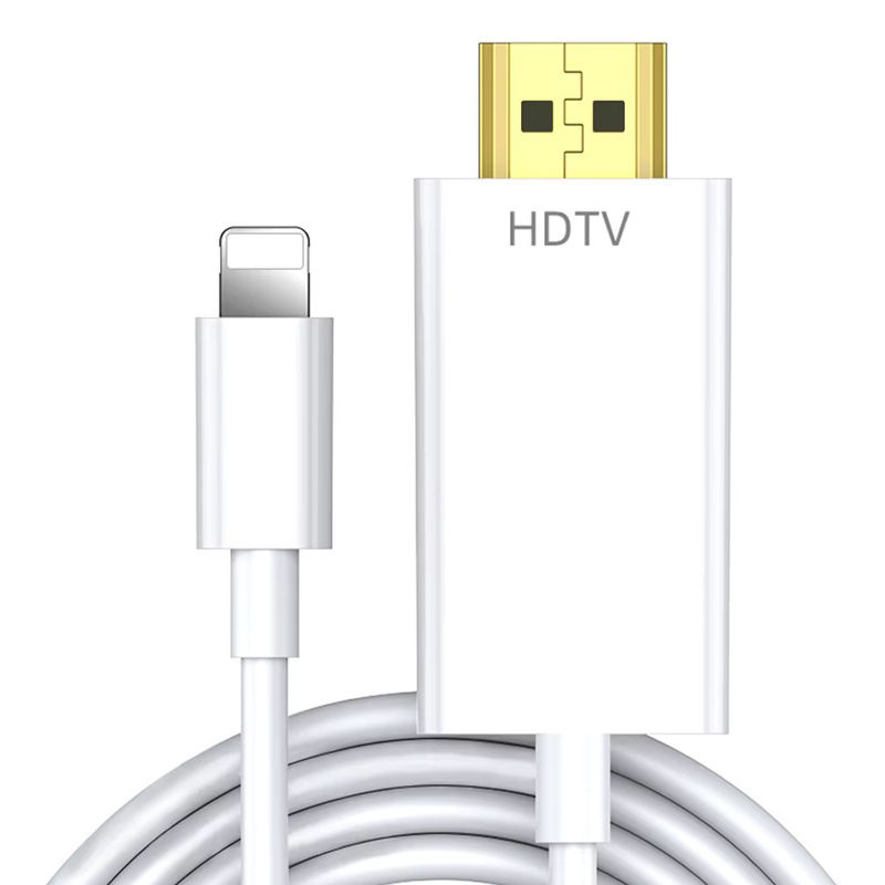 Fonken HD Digital AV-Adapter HDMI auf iOS Kabel für iPhone 14 13 12 11 in Weiß für 1080P HDTV-Verbindung - Bild 6