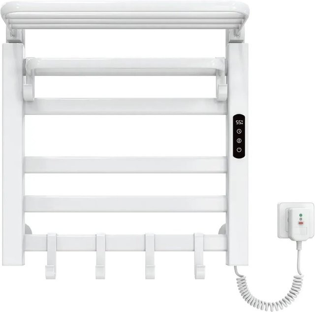 Emke Elektrischer Handtuchwärmer in Weiß mit 140 W, Intelligentes Thermostat, WiFi und App-Steuerung - Bild 1
