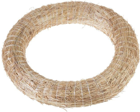 VBS Strohkranz aus getrocknetem Stroh in Beige, Durchmesser: 30 cm