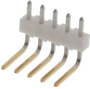 Molex Stiftleiste Standard in Weiß mit Goldkontakten, 5 Polzahl, Rastermaß: 2.54 mm - Bild 1