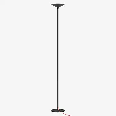 Cini&Nils Minima LED Deckenfluter in Schwarz mit orangefarbenem Kabel - Bild 1