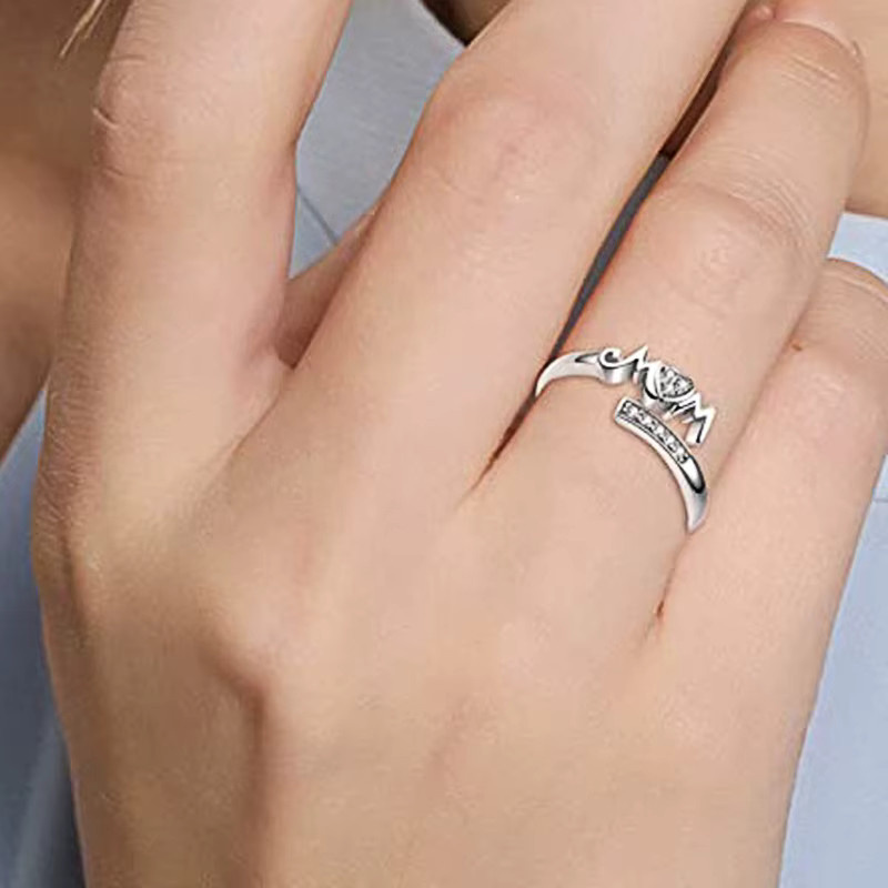 Huitan Ring, silberfarben, Zirkonia, Damen - Bild 3