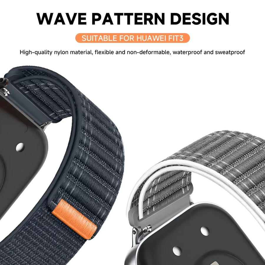 CAOWTAN Uhrenarmband Nylon, Schwarz, Unisex - Bild 3
