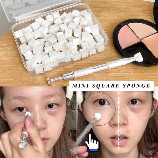 CALIYI Mini-Make-up-Schwämme mit Schabwerkzeug, Unisex - Bild 1