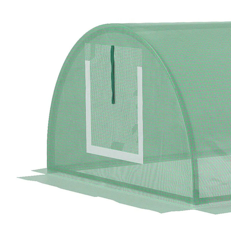 Outsunny Mini Tunnelgewächshaus aus UV-beständiger PE-Folie mit Mesh-Fenster in Grün, B/T/H: 200 x 80 x 45 cm - Bild 3