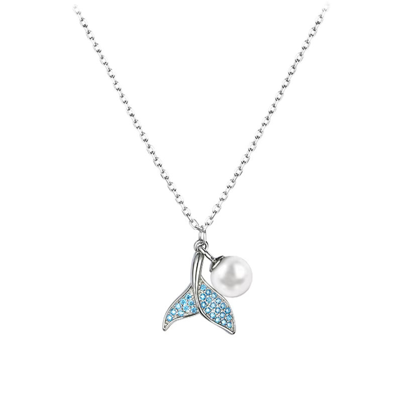 GaGa-Duck Halskette, 925 Silber, Perle, Fisch-Tiermotiv - Bild 3