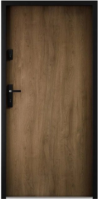 Haustür Agueda Modern aus Stahl in Braun mit einer Breite: 95 cm - Bild 1