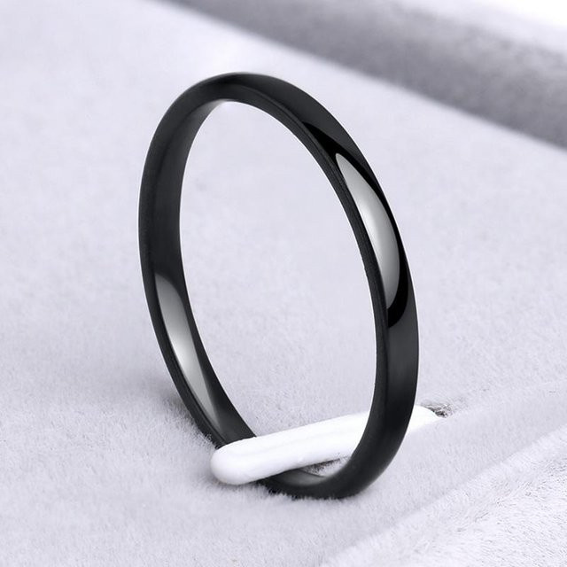Eheringe Edelstahl, Gold, Schwarz, Unisex - Bild 1