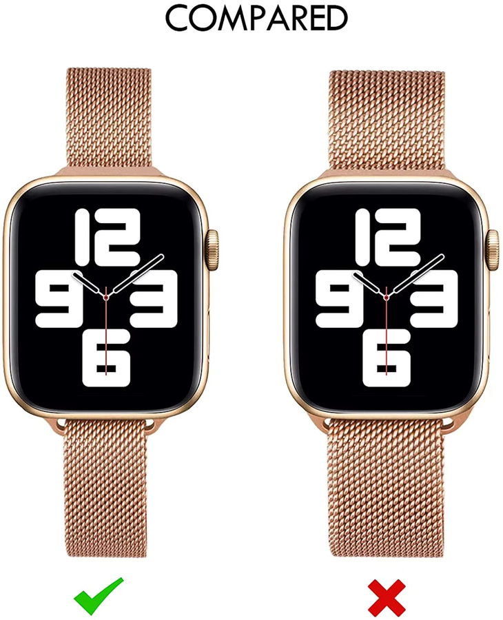 Armband für Apple Watch, Edelstahl, Roségold, Unisex - Bild 3