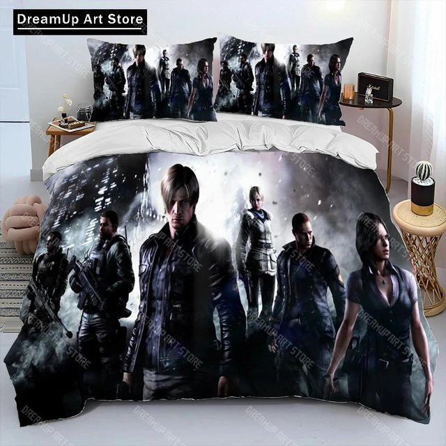 Resident Evil Games Bettwäscheset mit 3D-Grafik von Lodestar, bestehend aus Bettbezug und Kissenbezug, Mehrfarbig, B/H: 150 x 200 cm - Bild 1
