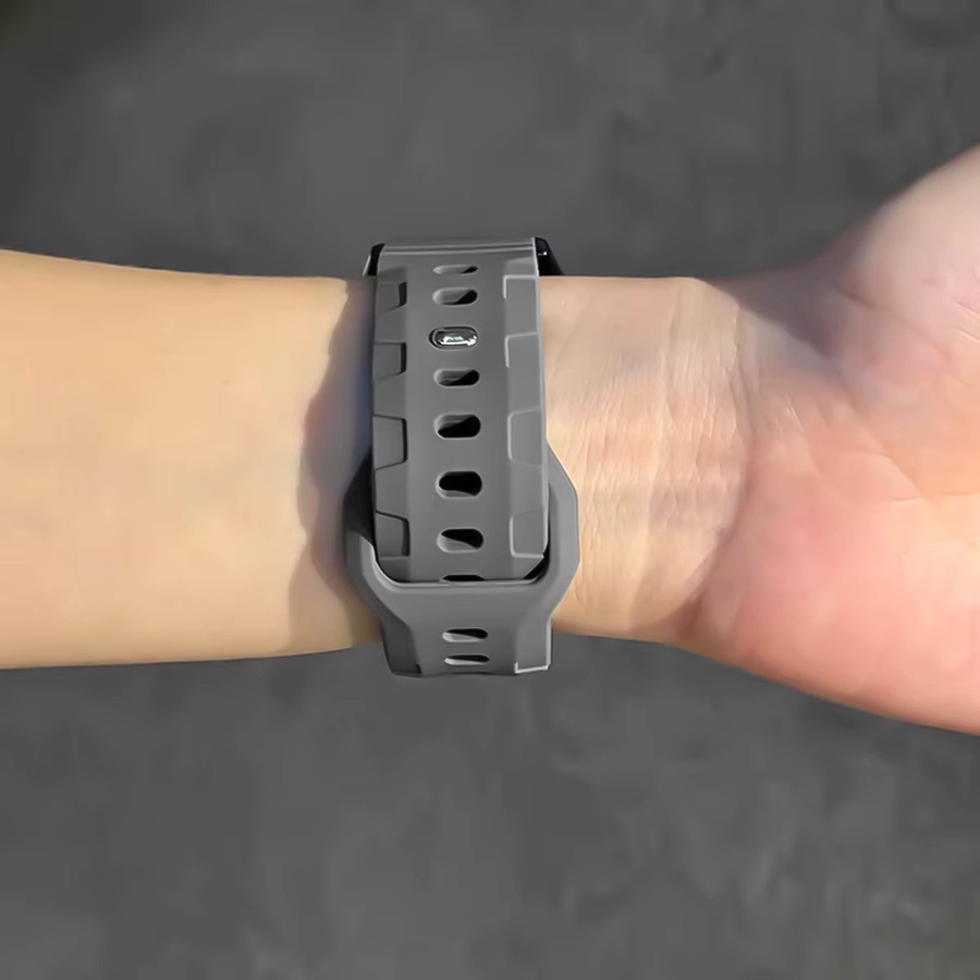 CAOWTAN Silikonarmband im Rüstungsdesign für Samsung Galaxy Fit 3 und Galaxy Watch Fit3 - Bild 3