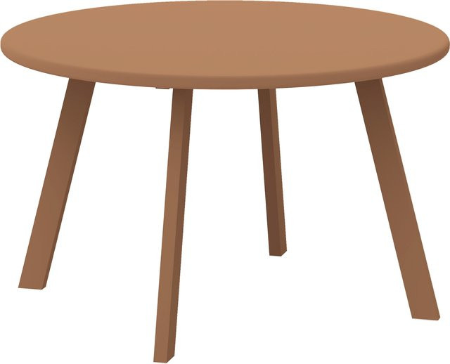 Outsunny runder Gartencouchtisch aus Metall in Orange, Beistelltisch für Garten, Balkon und Wohnzimmer, Durchmesser: 70 cm, Höhe: 42 cm - Bild 1