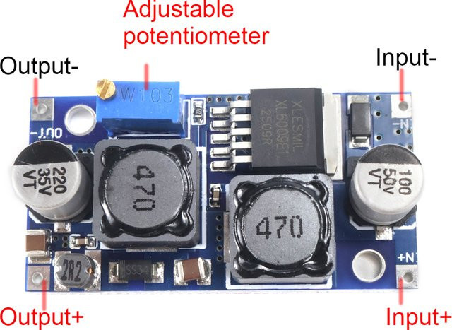 XL6009 3A Einstellbares DC-DC Boost Buck Converter Modul, Blauer Step Up Down Spannungsregler für DIY Lab Supply, UPS und Arduino, 1,25-35V - Bild 1