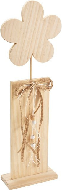 VBS Holz-Standblume aus Kiefernholz und MDF in Beige für den Tisch - Bild 1