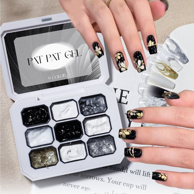 Nagellack, Schwarz-Weiß, Glänzend - Bild 1