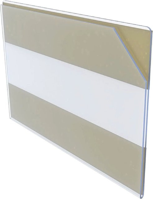 Fath Etikettenhalter selbstklebend aus Kunststoff in Transparent, B/H: 90 x 61 mm - Bild 1