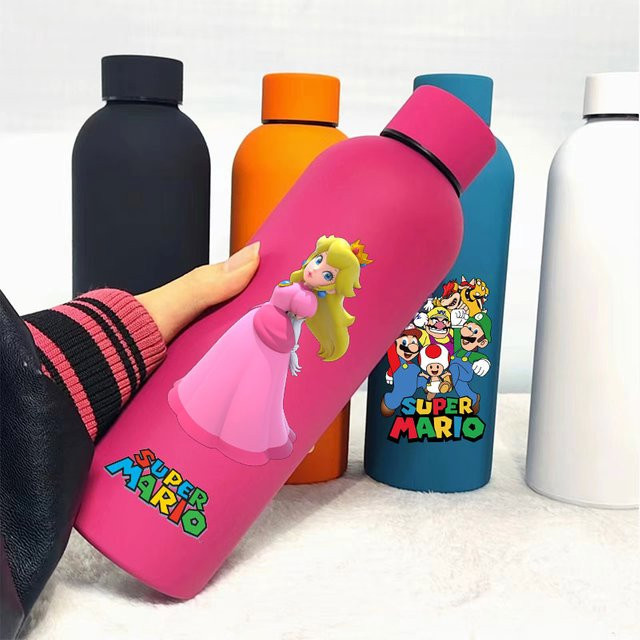 JAKKS Isolierflasche aus Edelstahl mit Doppelwand-Vakuumisolierung in Pink und Multicolour mit Schraubverschluss - Bild 1