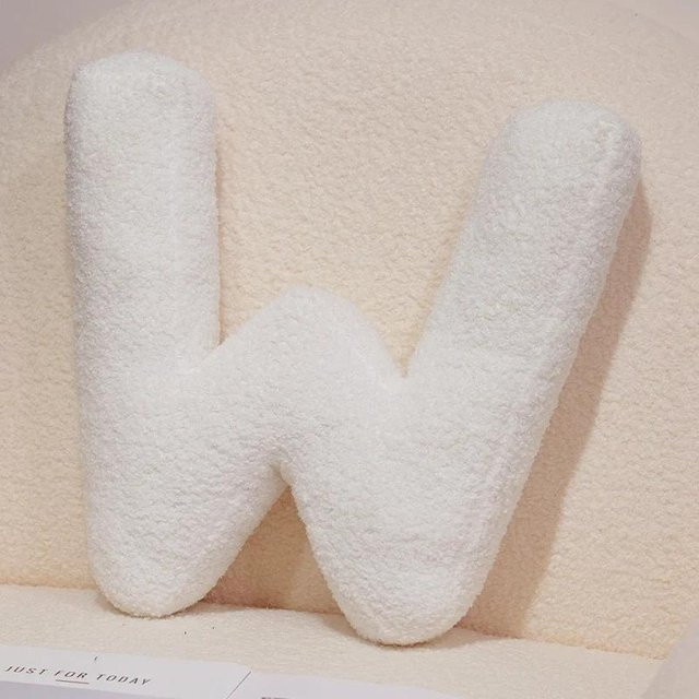 Ins Abc 26 Plüschbuchstabenkissen aus Polyester in Weiß von Yiran Health & Beauty - Bild 1