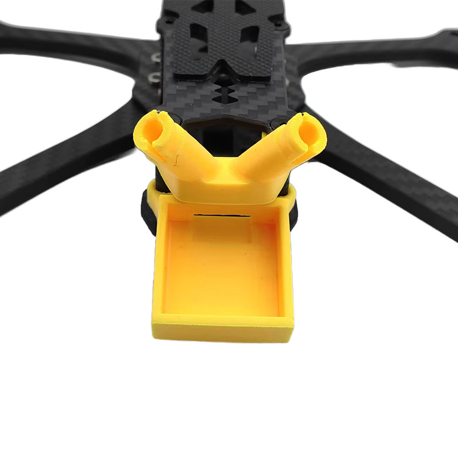 PHISITAL O4pro Universal-Antennenhalter mit GPS-Modul und fester Halterung für DJI O4 Pro, Schwarz-Gelb - Bild 2