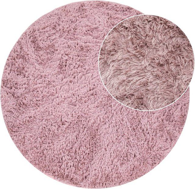Hochflor-Teppich Silvana in Pink, rund, Durchmesser: 200 cm - Bild 1
