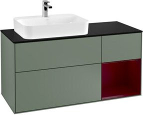 V&B Waschtischunterschrank Finion mit Wandbeleuchtung, Breite: 120 cm, Farbe: lackiert - Bild 1