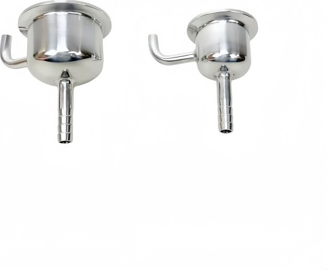 YOHOYAMA Tri-Clamp Reduzierstück aus Edelstahl 304 in Silber für Heimbrauen und Destillation mit 51mm OD, 64mm und 9,5mm Pagode sowie 8mm Auspuffrohr - Bild 1