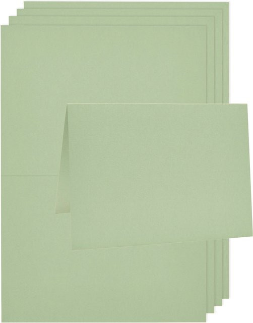 Rico Design Paper Poetry Luxury Karten A5 Lindgrün - Bild 1